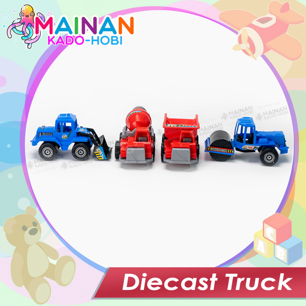 HADIAH LEBARAN MAINAN ANAK COWOK DIECAST CAR MOBIL TRUK KONSTRUKSI
