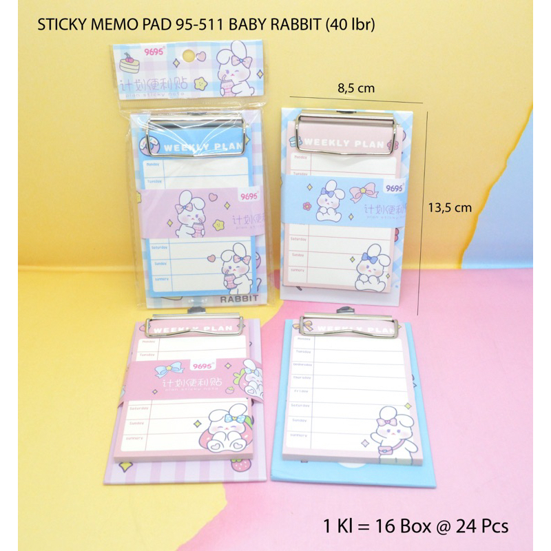 

sticky memo pad motif the rabbit satuan