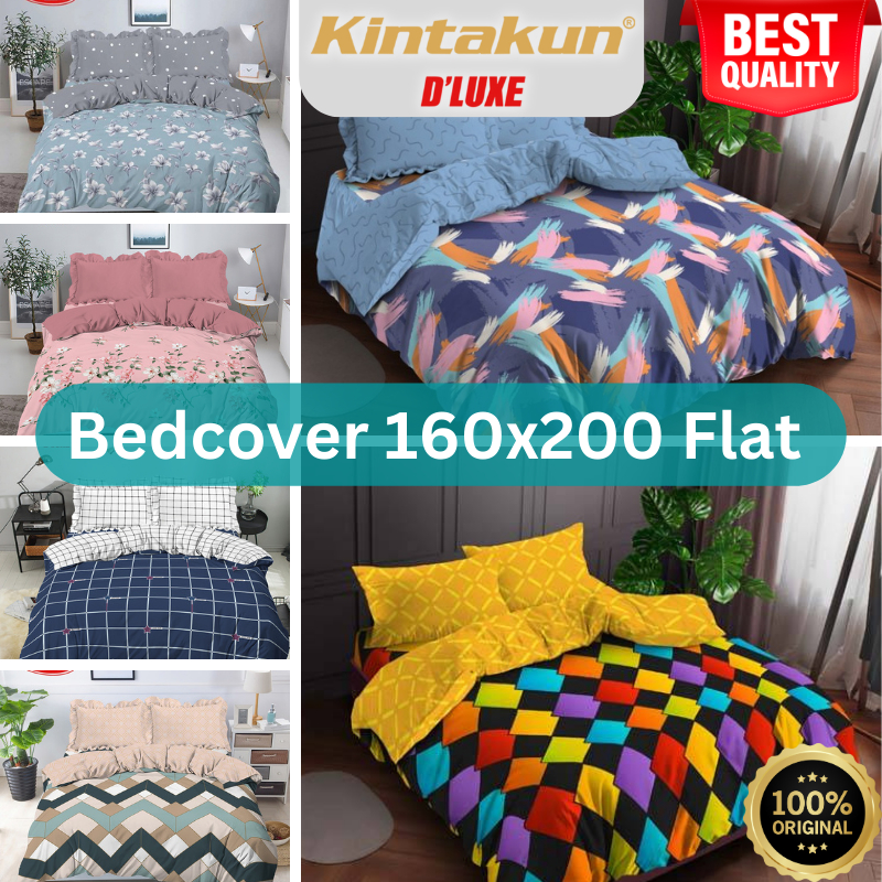 Bedcover Set Kintakun D'luxe Flat Queen 160x200 Tinggi 20cm