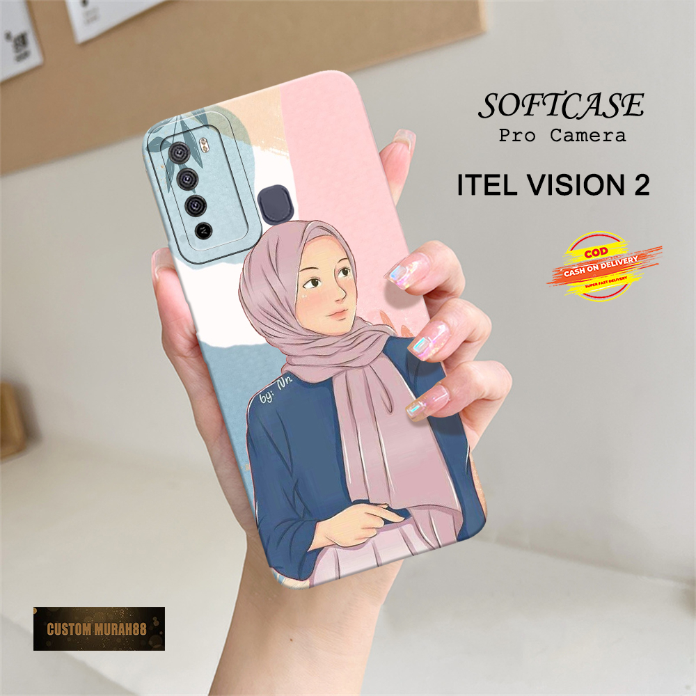 Case Itel Vision 2 Terbaru - Fashion Case Hijab - Casing Hp Itel Vision 2 - Soft Case Hp Itel Vision