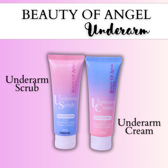 Underarm Cream Scrub Beauty Of Angel Perawatan Pencerah Ketiak Area Lipatan dan Mengangkat Sel Kulit Mati