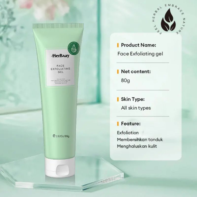 HERBAAY FACE EXFOLIATING GEL PEELING GEL CENTELLA ASIATICA