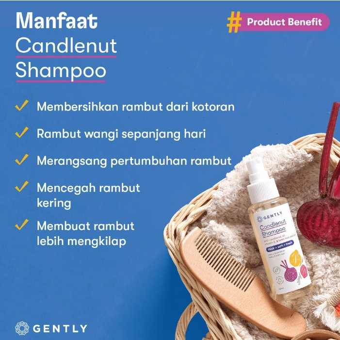 Gently Candlenut Shampoo 100ml / Sampo Kemiri Bayi dan Anak CBKS