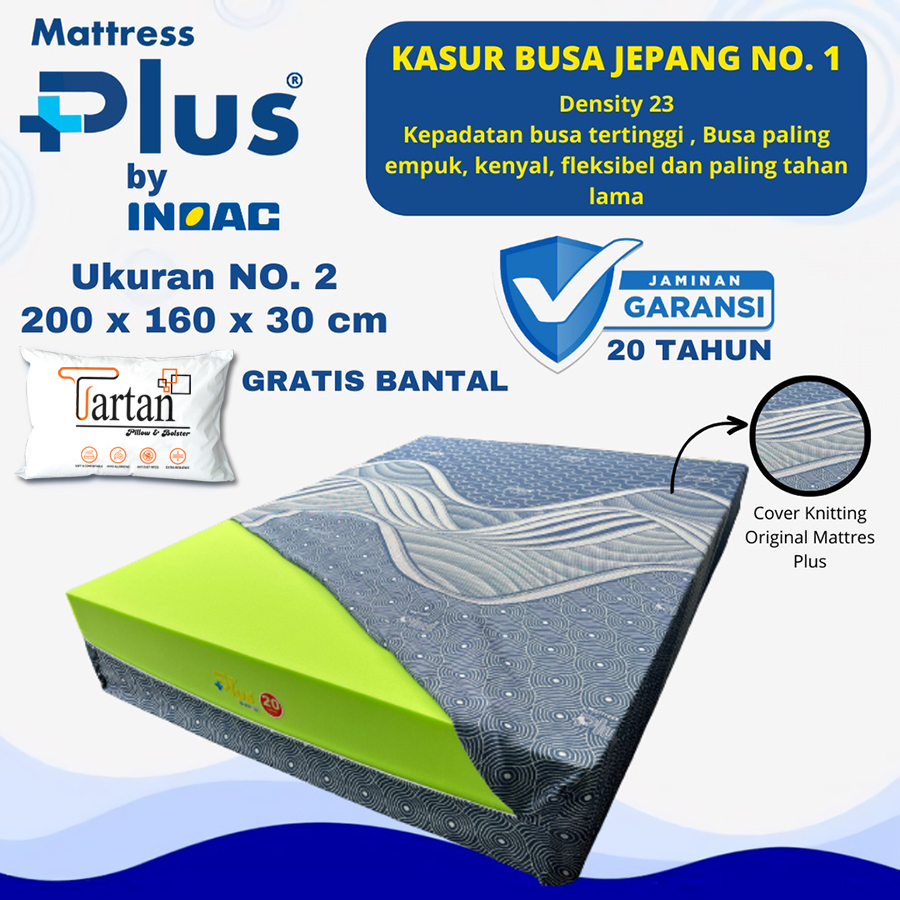 [200x160x30] Kasur Busa INOAC Mattress Plus Bright Density 23 Garansi 20 Tahun Ukuran NO 2