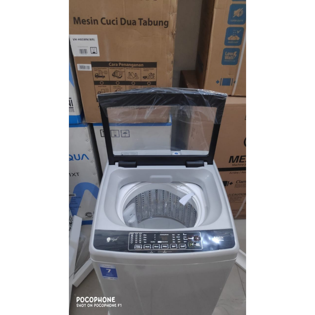 MESIN CUCI AQUA JAPAN AQW 88 DD / 89 DD 8KG 1 TABUNG 88DD TOP LOADING HIJAB