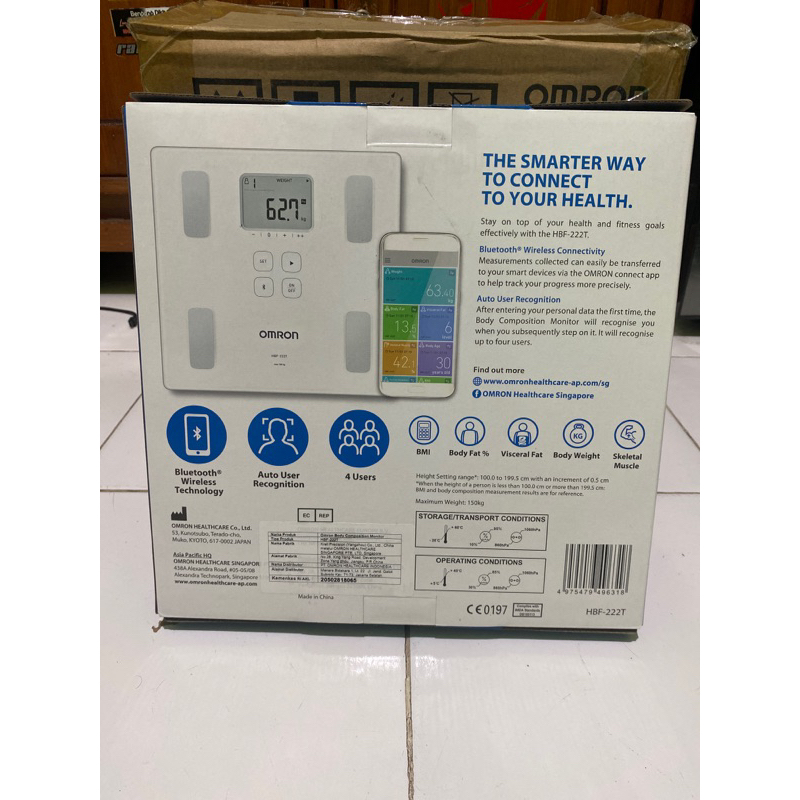 timbangan omron hbf 222T Omron Connected Monitor Komposisi Tubuh HBF-222T