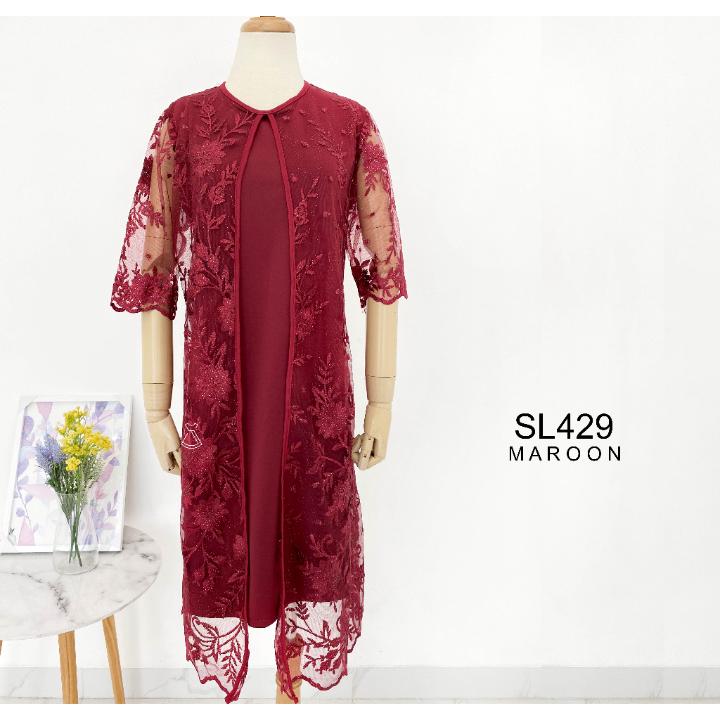 SEOLA - SL429- Dress Scuba Midi Party