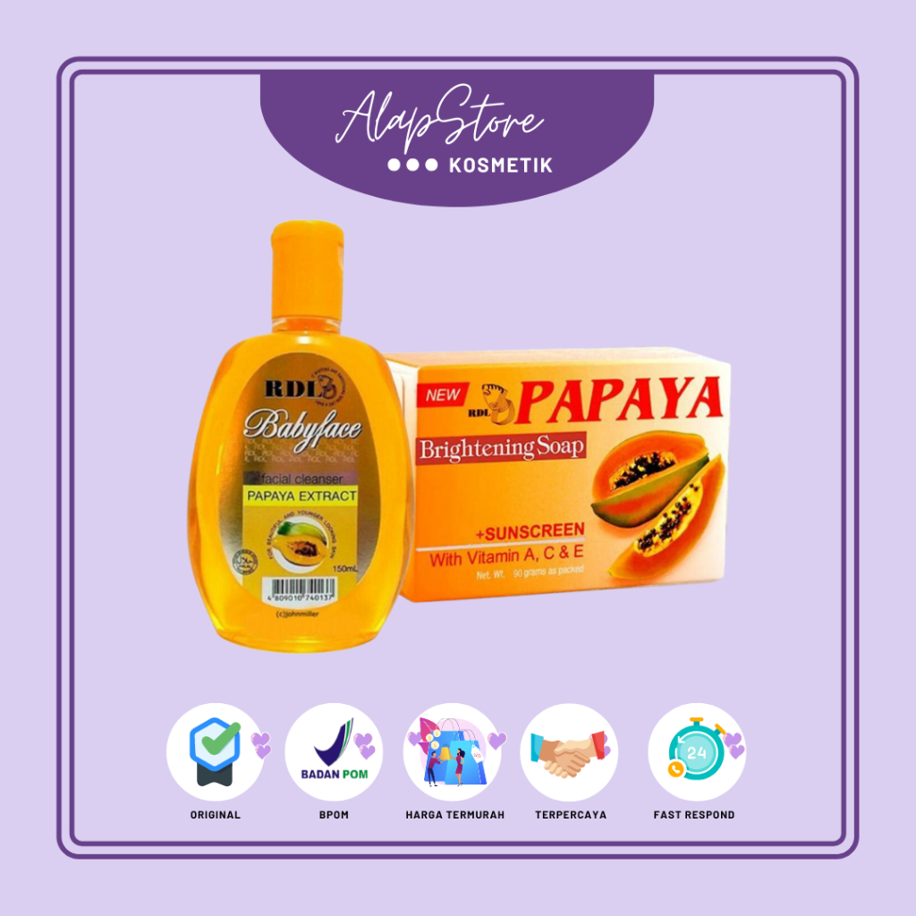 RDL Papaya Soap 135g - RDL Papaya Baby Face Toner