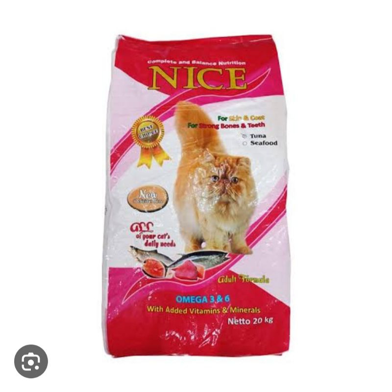 Nice Cat Food 20kg Pakan Kucing Nice 20kg Nice Makanan Kucing Tuna Seafood