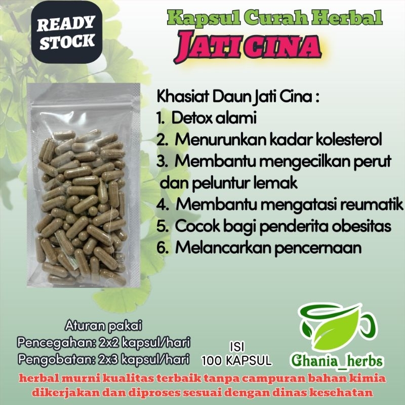Kapsul Herbal JATI CINA isi 100 Kapsul