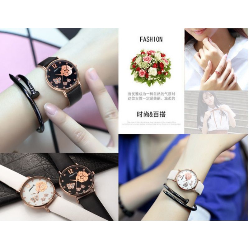 Jam Tangan New Fashion Butterfly Feifei Wanita Analog Quartz