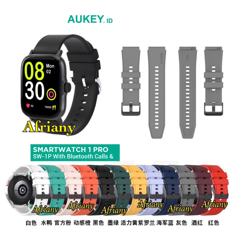 Strap Smartwatch Aukey SW-1P / Aukey SW-1S Rubber Tali Jam Tangan