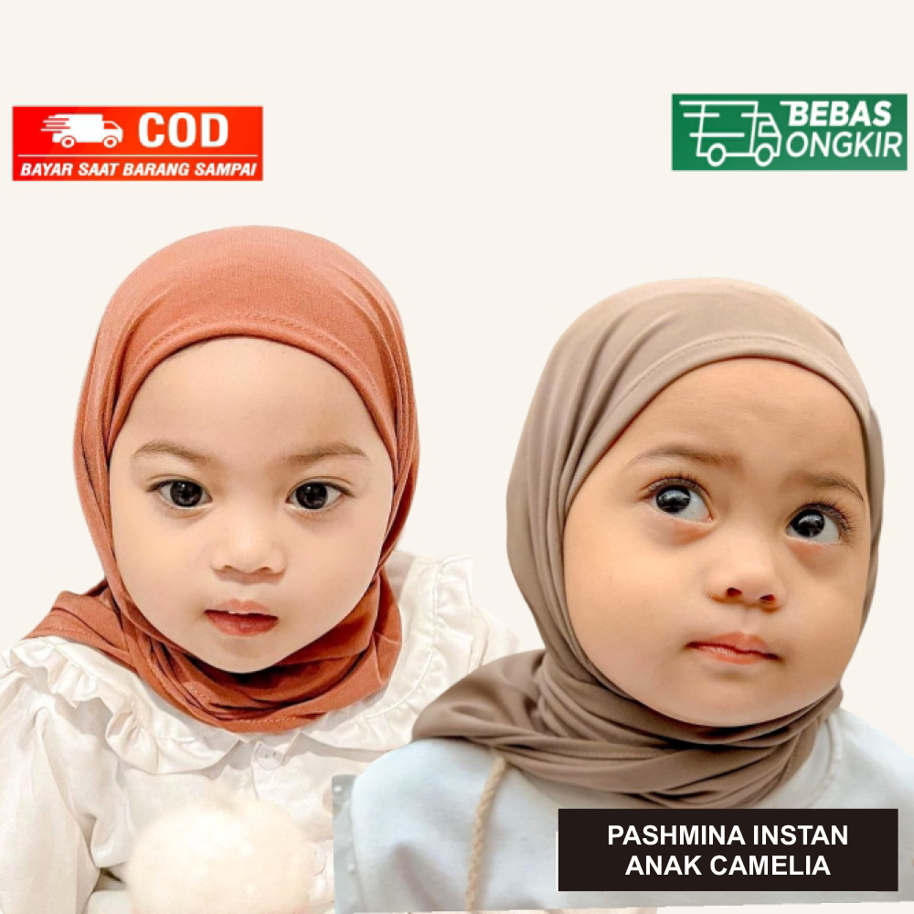 Jilbab / Hijab Instan Camila Jersey Premium Anak ( 0-4th )- Kerudung Jersey pastan viral TERMURAH