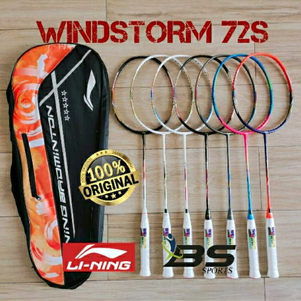 RAKET BADMINTON LINING WINDSTORM 72S WINDSTORM 72 S WS72S WS 72 S ORIGINAL