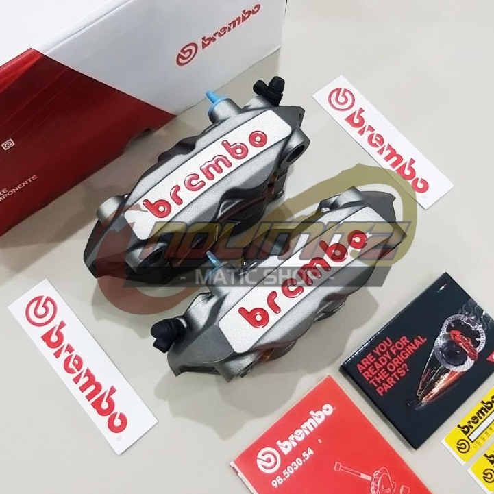 Caliper Kaliper Brembo M4 108mm Dual Set Grey Original Italy