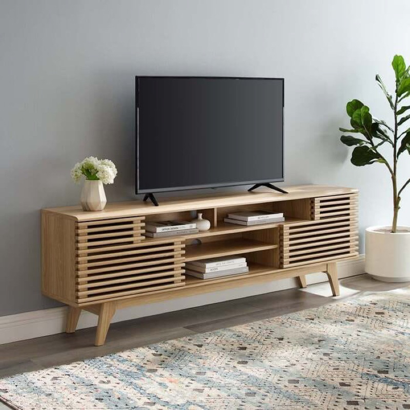 Bofet tv retro minimalis kayu jati