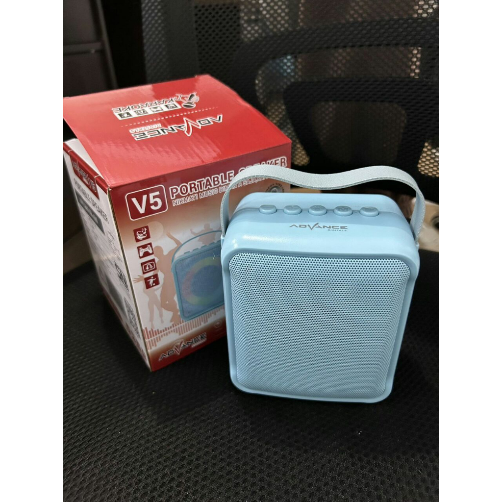 Speaker Portable Bluetooth Advance V5 Free Mic Wireless | Advance Speaker Bluetooth Karaoke Portable Microphone Wireless | FMS