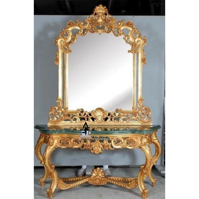 meja rias jati ukir mewah jepara