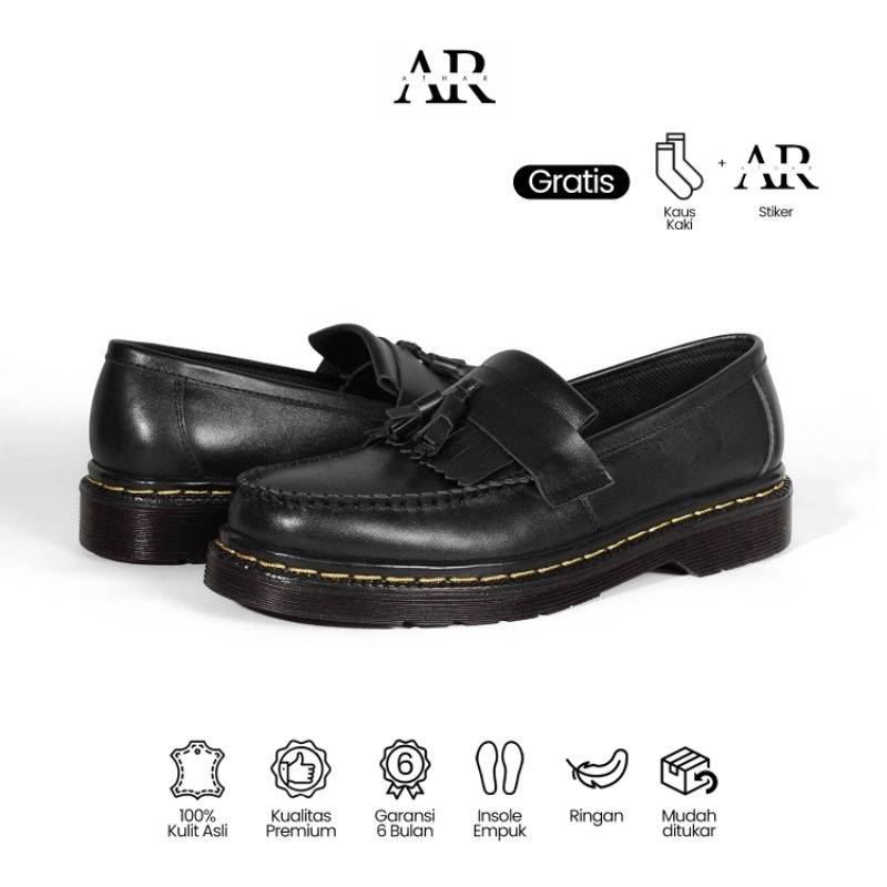 Athar Sechon - Sepatu Loafers Pria Kulit Asli