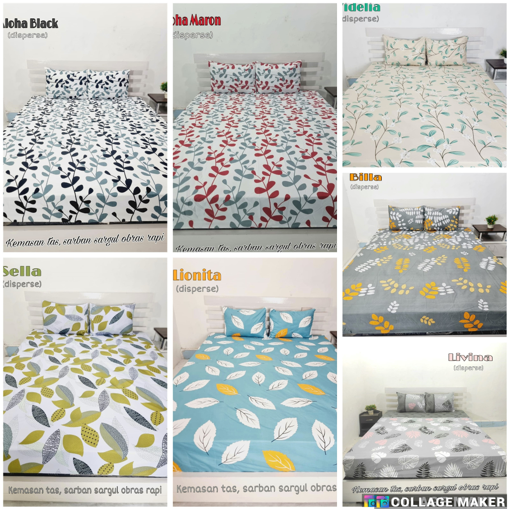 SPREI KATUN MOTIF DAUN 2 - DEDAUNAN - LEAF