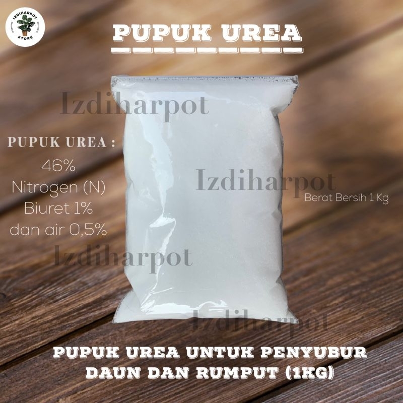 pupuk urea nitrea 46% (N) untuk penyubur daun dan rumput - PUPUK UREA 1 KG