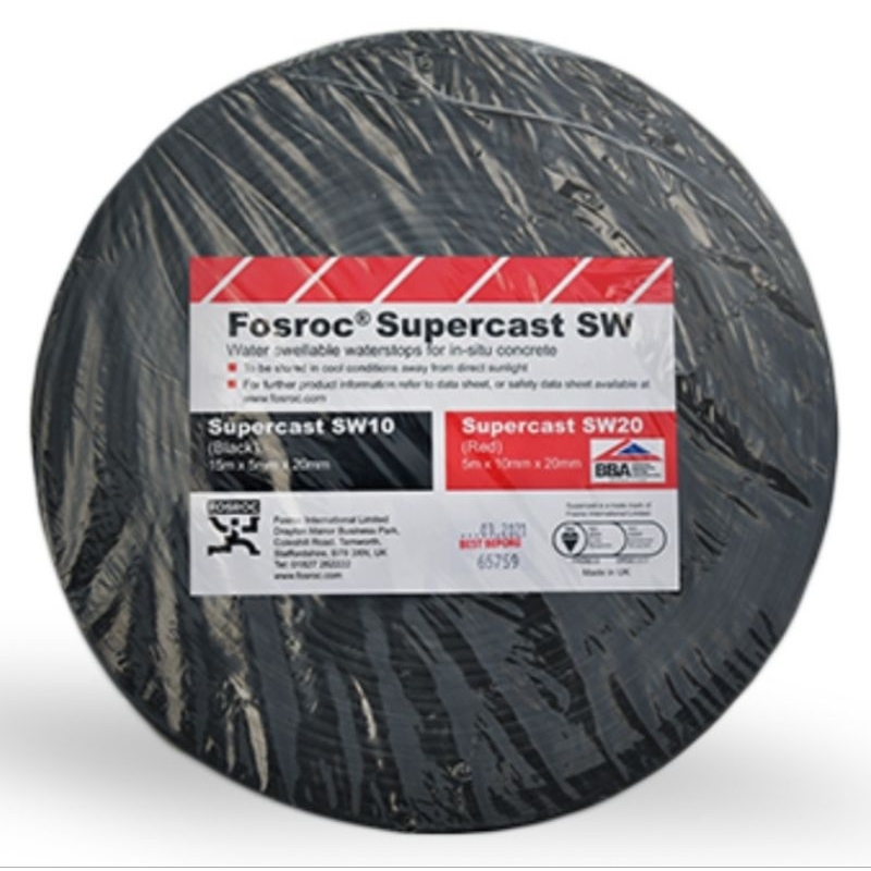 Waterstop dodol Supercast SW10 panjang 15meter Waterstop fosroc supercast SW10 panjang fosroc superc