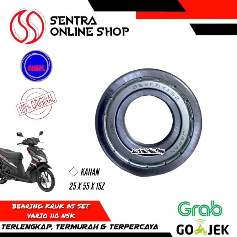 Bearing laher kruk as kro as set vario 110 karbu karburator nsk