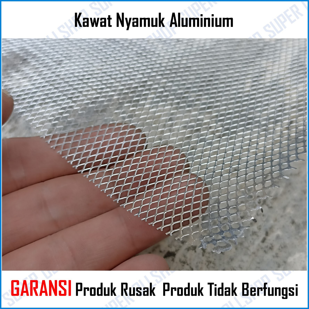 Kawat Nyamuk Jaring Aluminium / Kasa Nyamuk / Jaring Kawat Parabola Anti Karat Murah / Kasa Kawat Nyamuk Penghalang Nyamuk Jaring Aluminium Ventilasi Lubang Angin Ecer 50 Cm