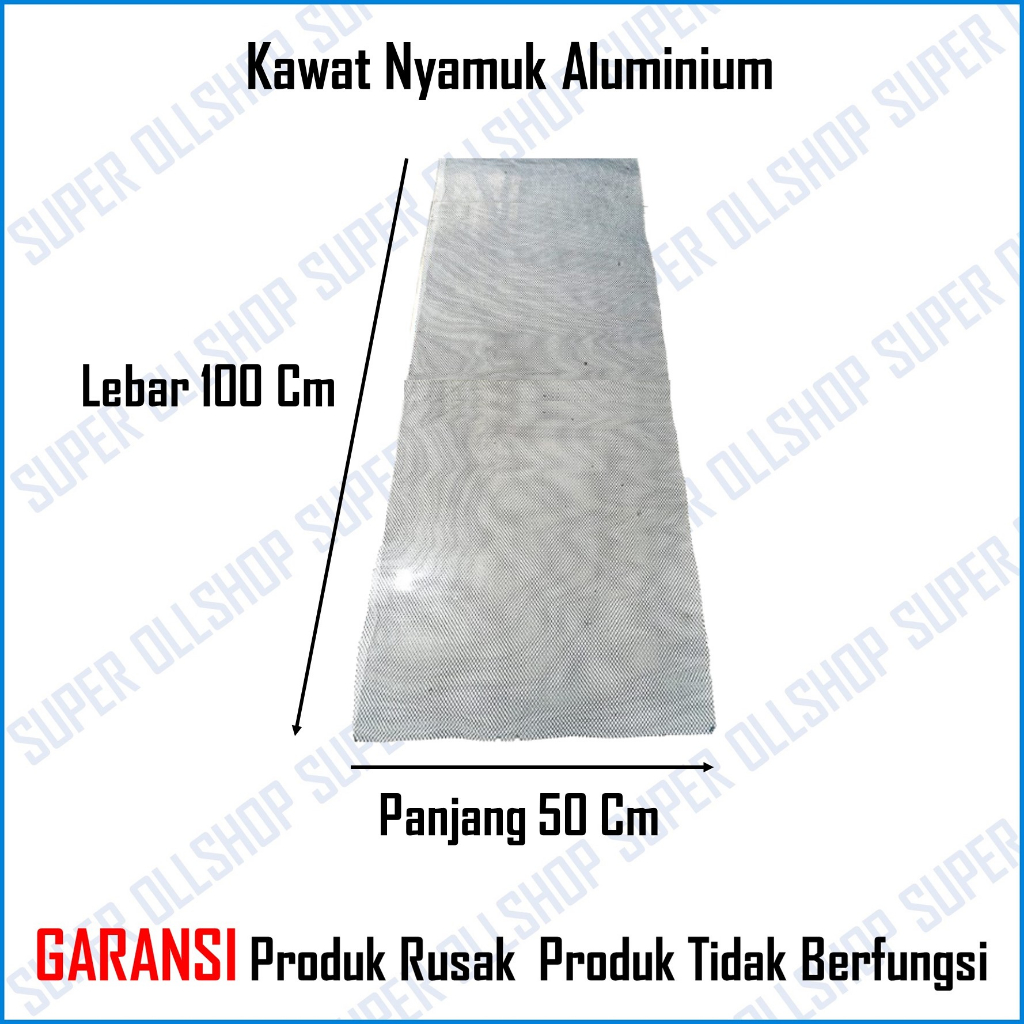 Kawat Nyamuk Jaring Aluminium / Kasa Nyamuk / Jaring Kawat Parabola Anti Karat Murah / Kasa Kawat Nyamuk Penghalang Nyamuk Jaring Aluminium Ventilasi Lubang Angin Ecer 50 Cm