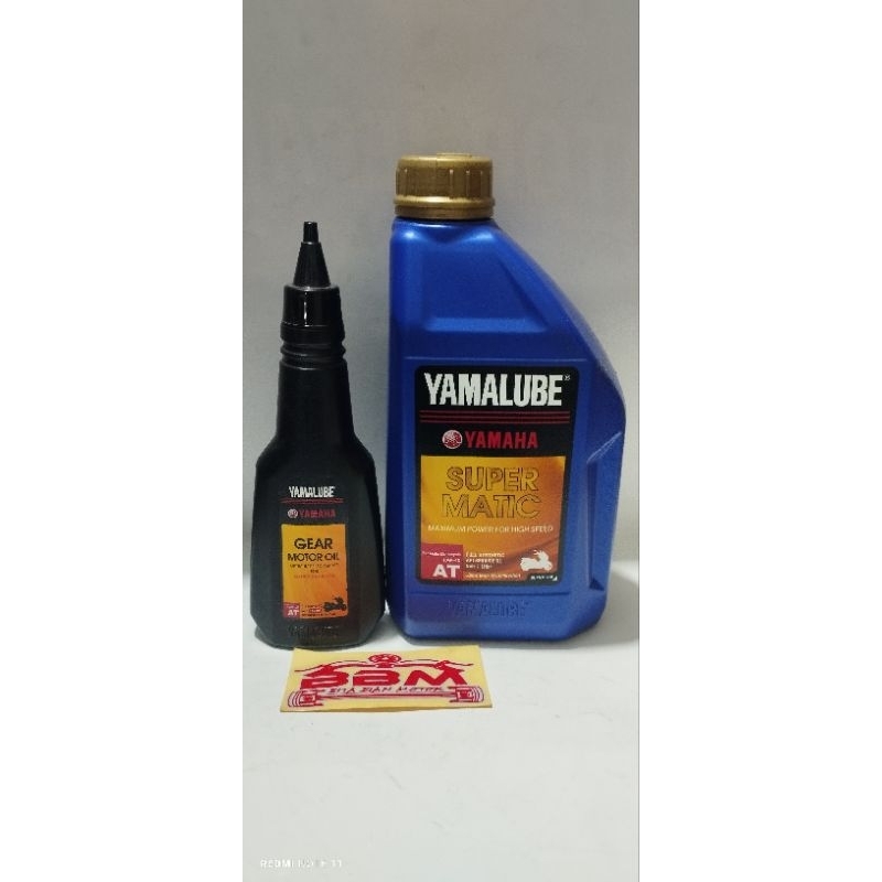 paket oli yamalube super matic 1L& oli gardan yamalube 140 ml paket oli yamalube super