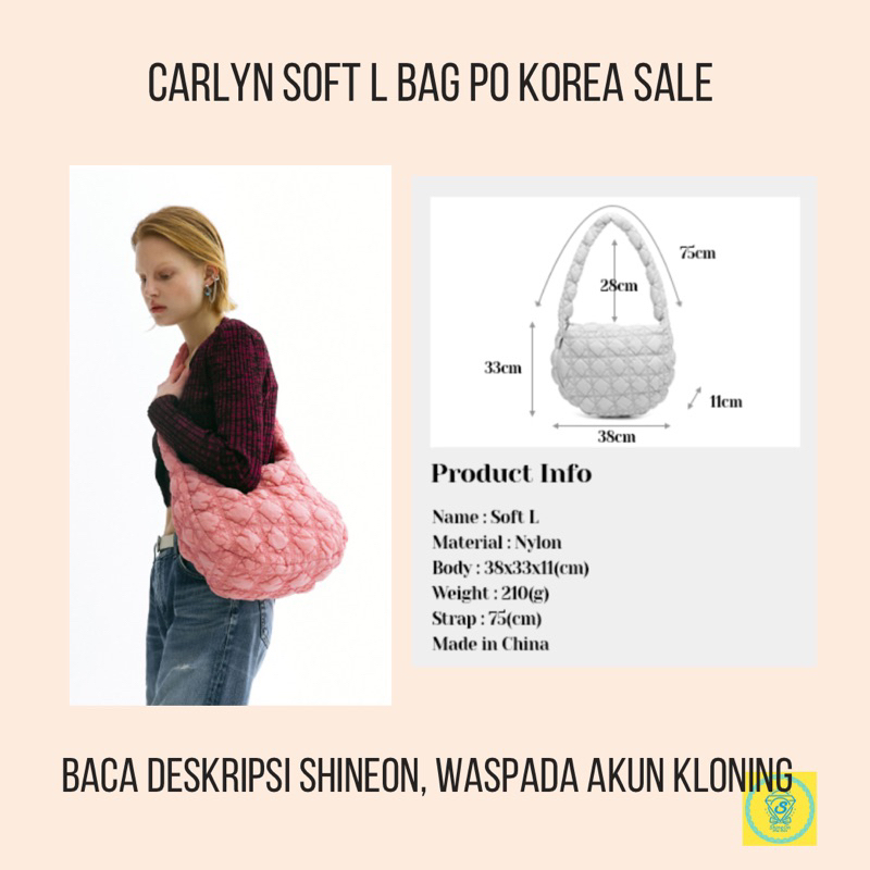 CARLYN SOFT L BAG ORI BACA DESKRIPSI