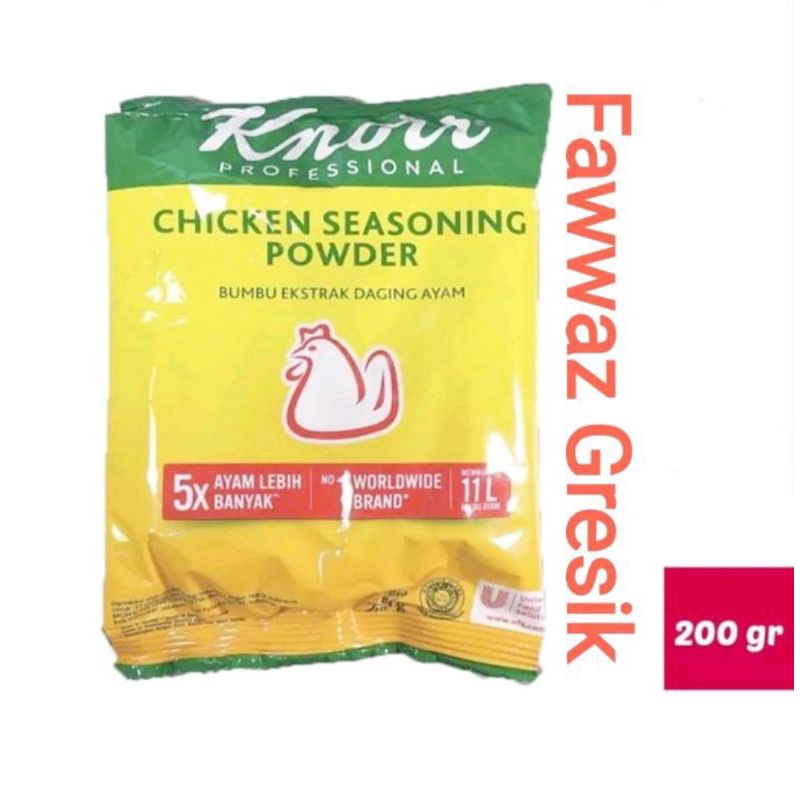 Knorr Chicken Seasoning Powder 200 gr / Knoor Bubuk Kaldu Ayam Halal BPOM 200gr