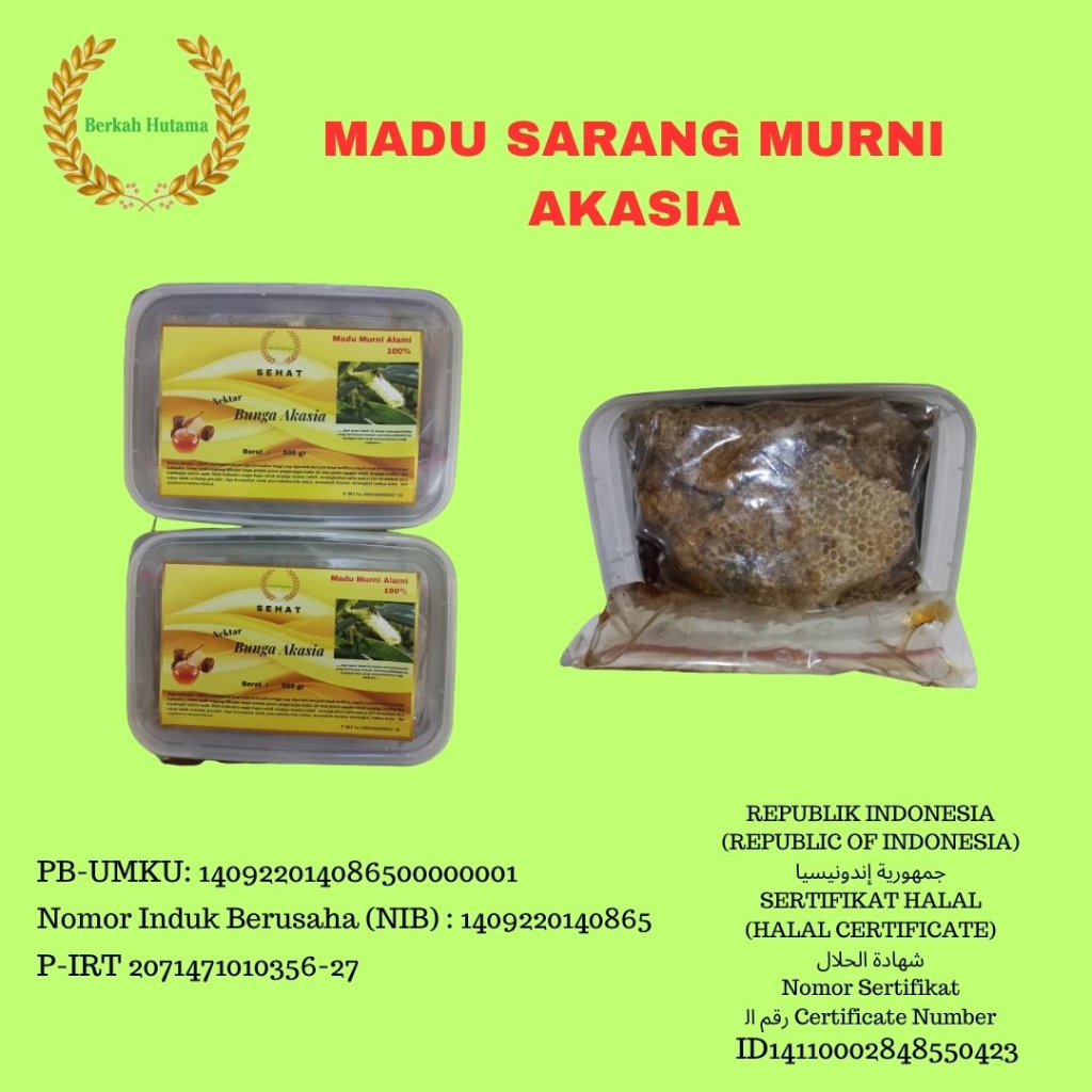 

Madu Sarang Murni Akasia-Berkah Hutama