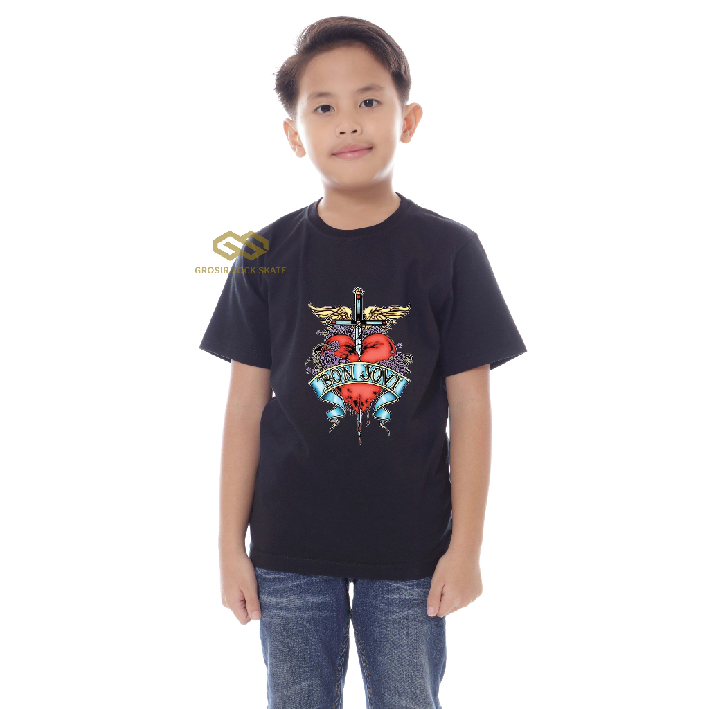 KAOS BAND ANAK/ KAOS MUSIK BON JOVI USIA 1-12 TAHUN