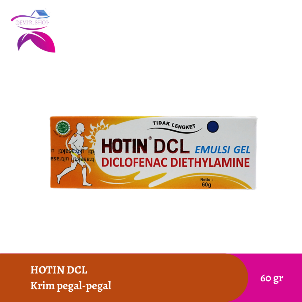 Hotin DCL Emulsi Gel Diclofenac 60 gr / Keseleo / Nyeri Otot