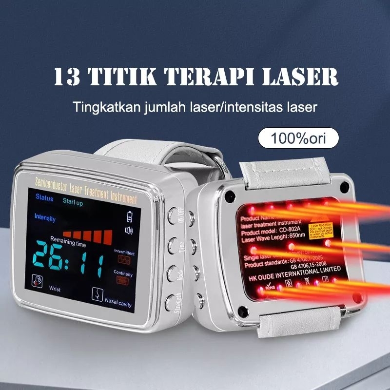 PROMO JAM TANGAN TERAPI LASER 13 TERMURAH KUALITAS SAMA DR LASER 13 titik Semiconductor Laser Keseha