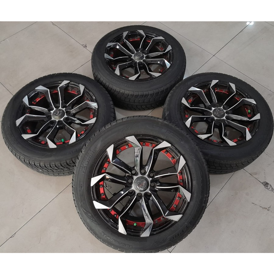 velg mobil second Brave ring 15 pcd 4x100/ 114 + ban untuk, Avanza, Jazz, Yaris