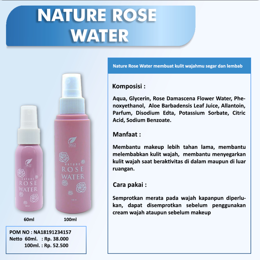 Setting spray Sr12 Tahan lama Mengunci make up Menyegarkan wajah Glowing Melembabkan wajah Facemist 100ml Bpom Saudagarsr12