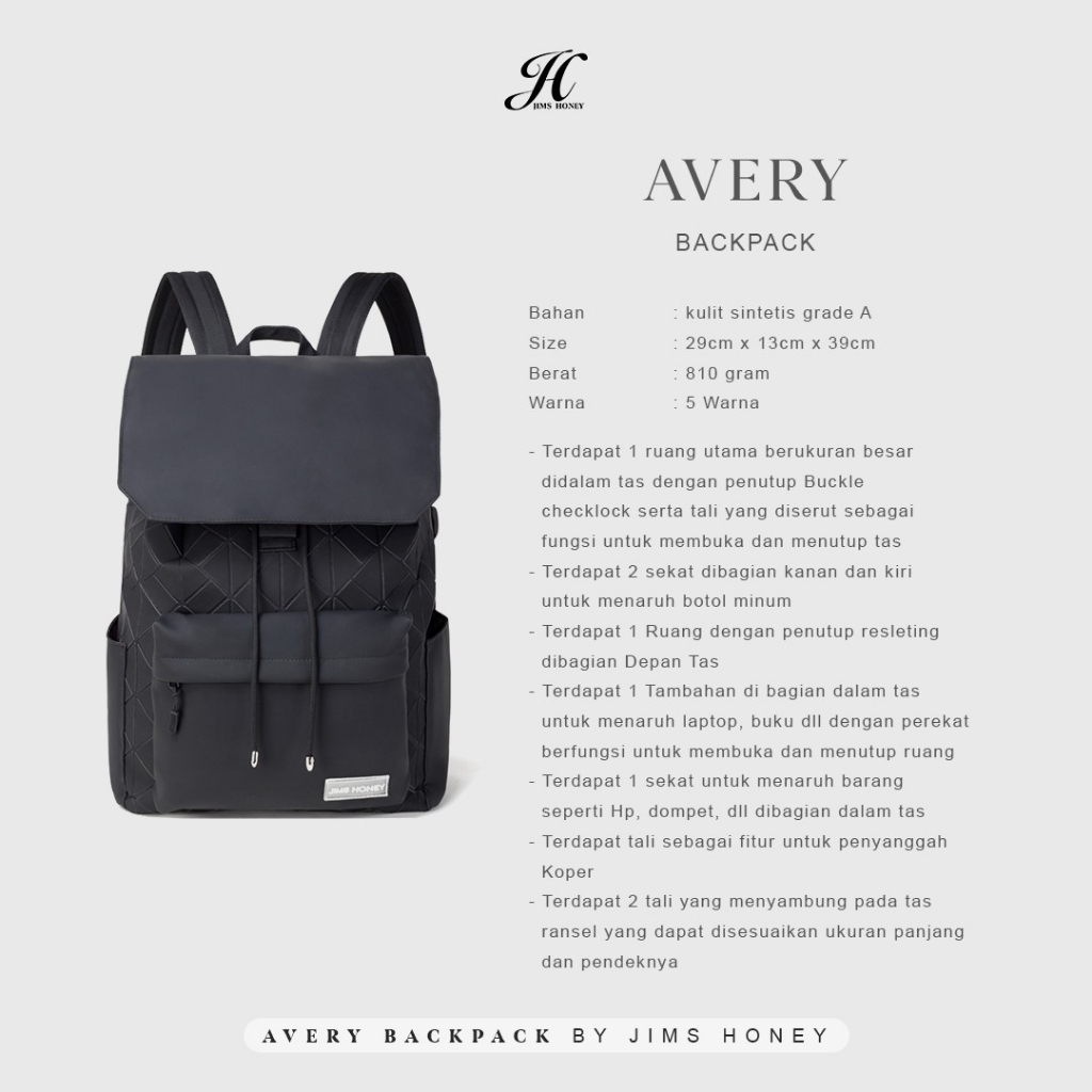 Jims Honey - Avery Backpack