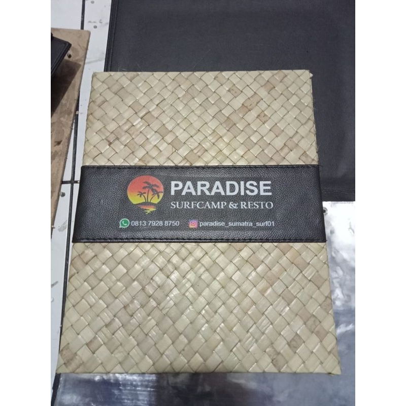 

cover menu bahan daun pandan logo custome