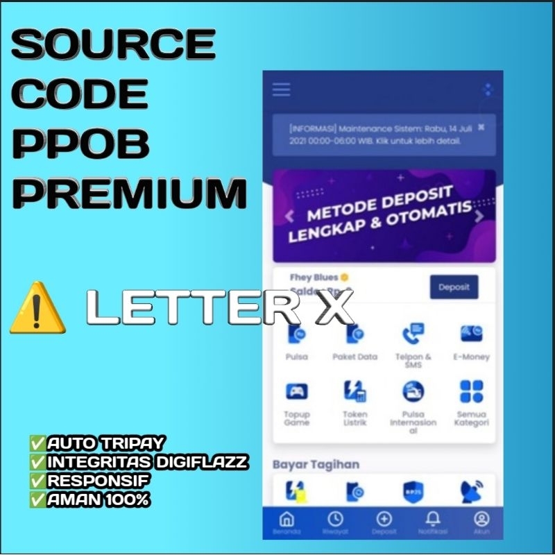 SCRIPT PULSA DAN PPOB + bisa DEPOSIT AUTO TRIPAY