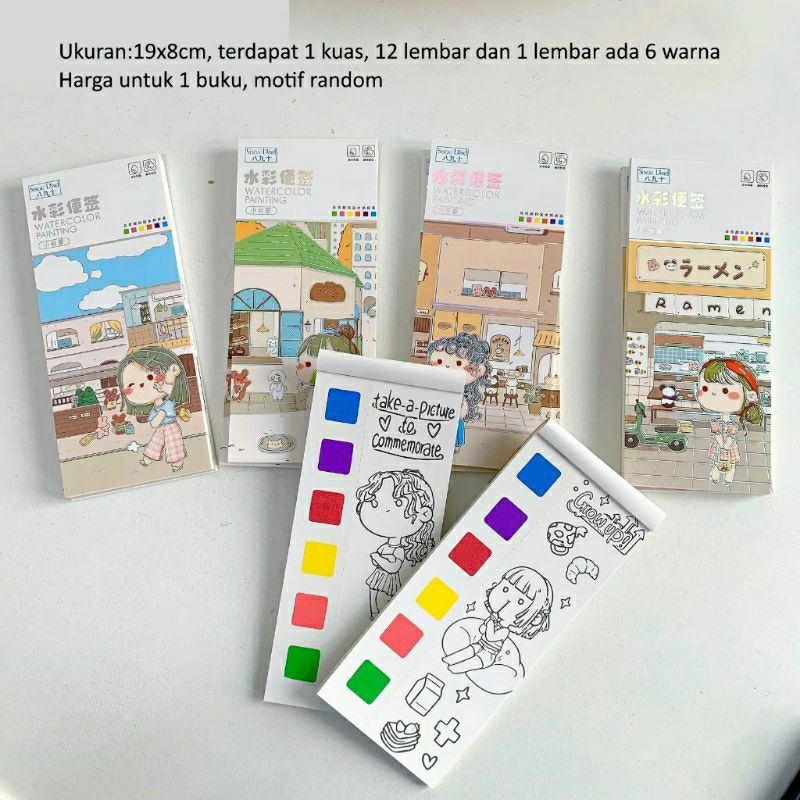 

ND-006 Buku Gambar mewarnai travel , pocket coloring book , buku gambar cat 2in1