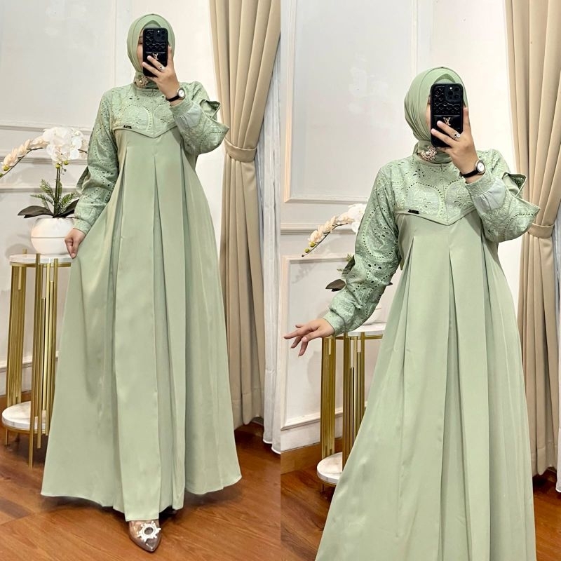 Gamis Almayra Bordir Kekinian Original Butik