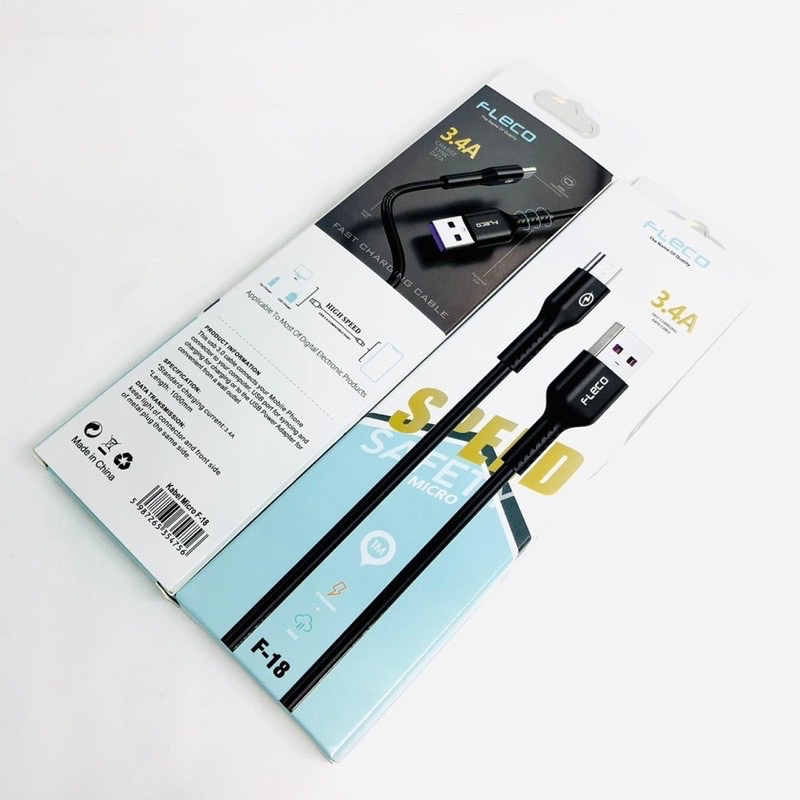 SALE~Fleco F-18 Kabel Data Micro Usb fast charging Original Panjang 1M For All Type Smartphone [MPG]