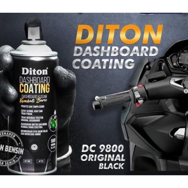 Diton DASHBOARD COATING Original Black 9800 Pilok Pilox Cat Diton Dashboard Coating 400ml Original