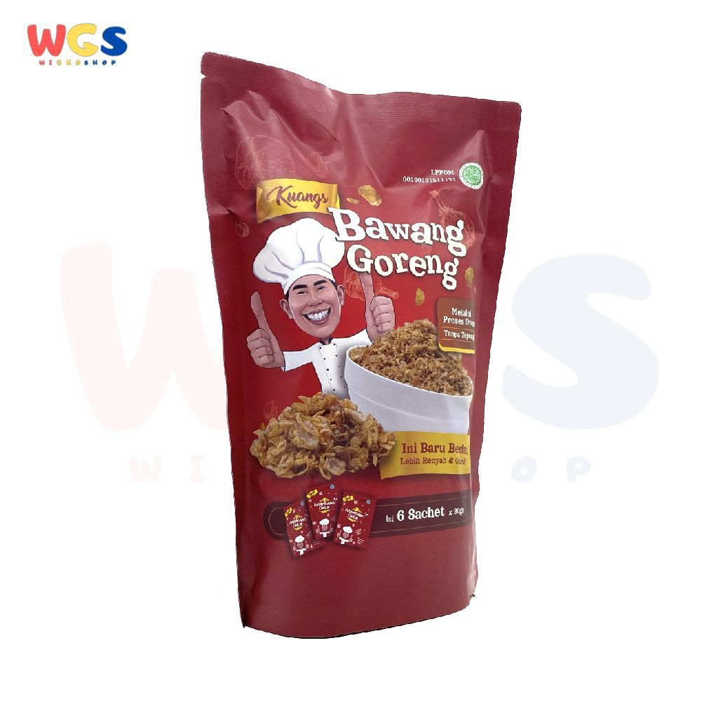 Kuangs Bawang Goreng Oven Bawang Goreng Kriuk Sehat Halal 120g - 6x20g