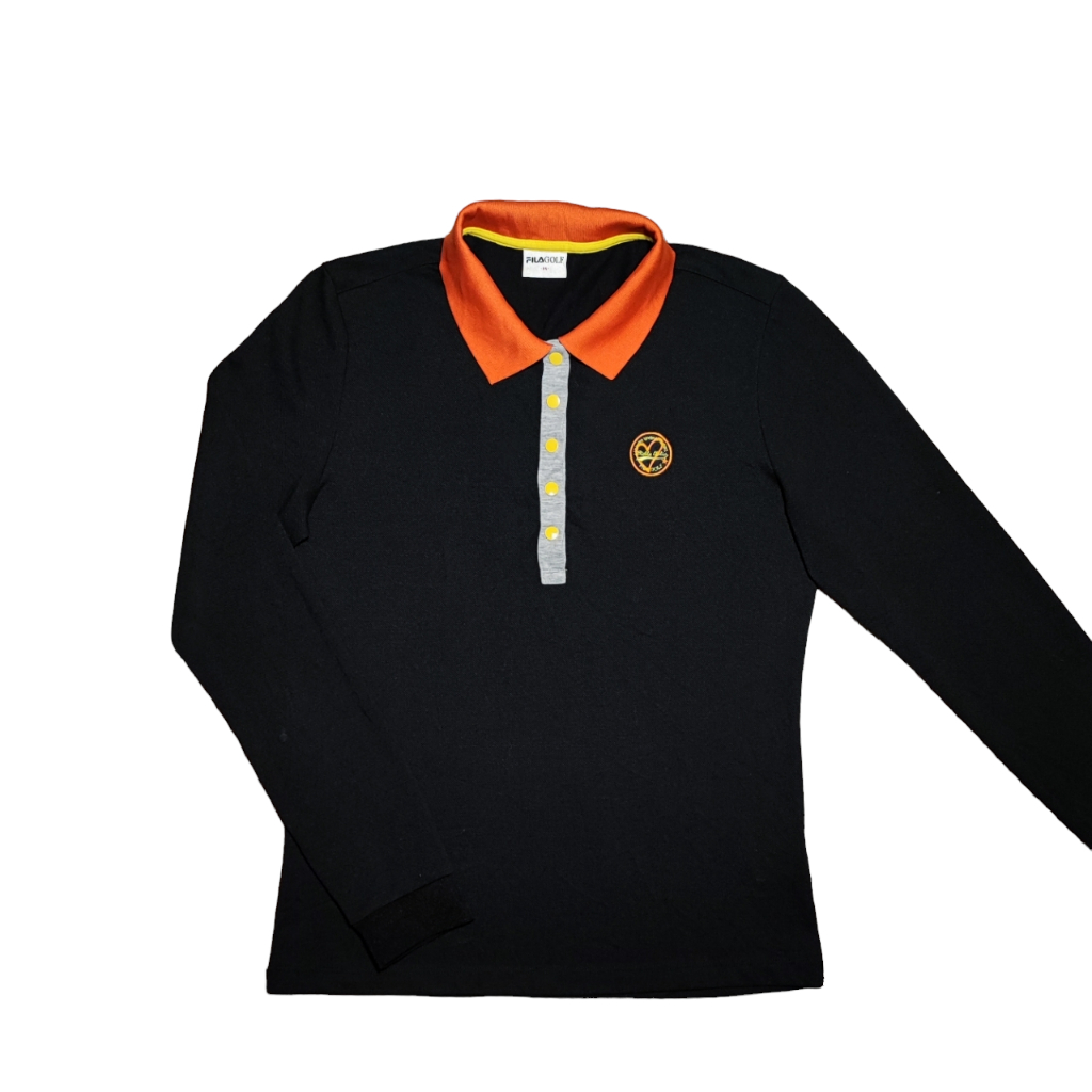 Kaos Polo Dry Wanita FILA GOLF Hitam Long Sleeve Branded Preloved