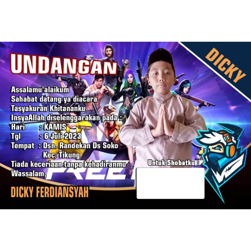 UNDANGAN ANAK KHITAN/ULANG TAHUN free desain