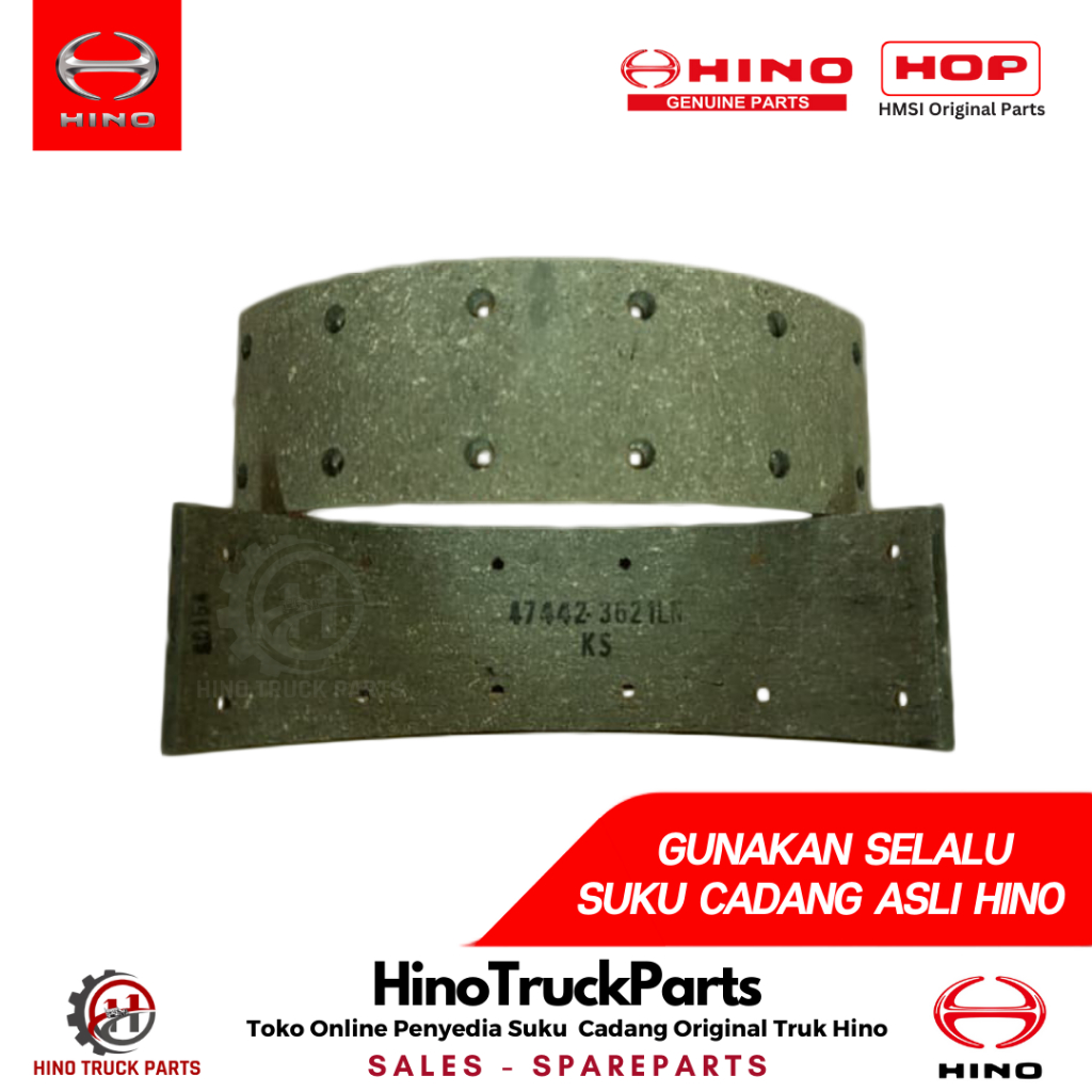 Kampas Rem Hino Dutro 110 Hino Dutro Engkel 47442-3621LN Asli HOP