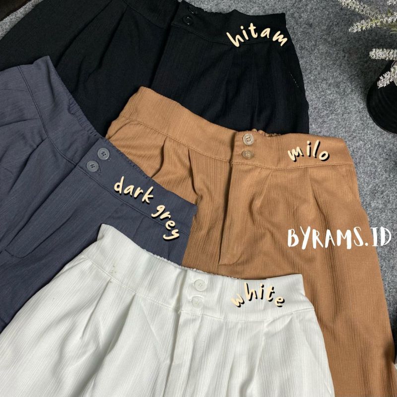 Celana Kulot Highwaist Jennie Knit Pants Cullote Wanita